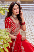 Red Royal Bridal Lehenga – Elegance Embroidered Inside RTI