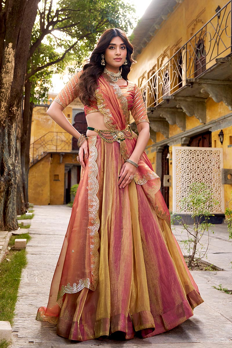 Blush Pink & Gold Lehenga – Soft Glam, Loud Elegance RTI