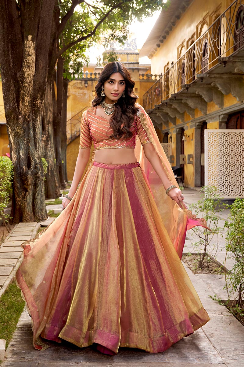 Blush Pink & Gold Lehenga – Soft Glam, Loud Elegance RTI