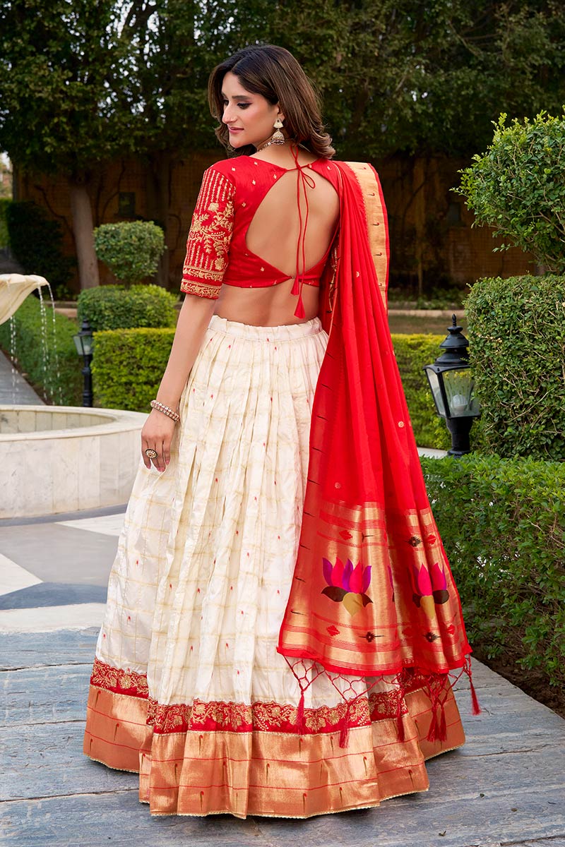 Royal Red & Cream Lehenga for Weddings & Festivities RTI