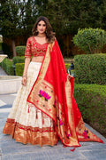 Royal Red & Cream Lehenga for Weddings & Festivities RTI