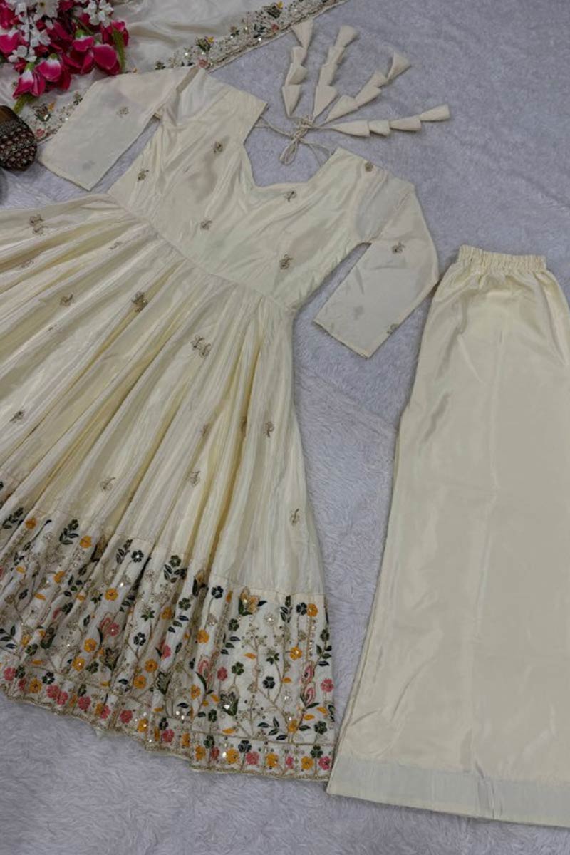 Majenta Organza Salwar Suit – Festive Wear Outfit | Top & Bottom (Copy) SOU