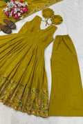 Premium quality Yellow Sequins Embroidered ethnic wear for women SOU