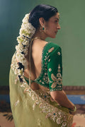 Pista Green Wedding Saree for Women | Luxury Embroidered Saree UK RTI