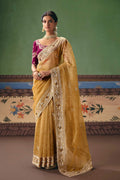 Beige Party Wear Saree UK | Designer Embroidery Saree for Women RTI