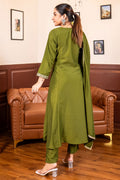 Green Embroidered Suit Set with Matching Dupatta – Indian Women’s Wear RTI