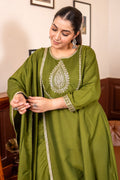 Green Embroidered Suit Set with Matching Dupatta – Indian Women’s Wear RTI