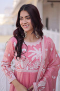 Pink Embroidered Anarkali Dress UK | Elegant Festive Ethnic Gown with Dupatta PR