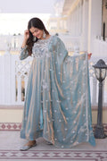 Pink Embroidered Anarkali Dress UK | Elegant Festive Ethnic Gown with Dupatta PR