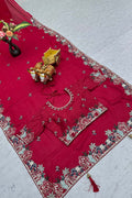 Designer Pink Party Wear Saree UK | Traditional Indian Embroidery RTI