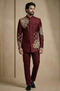 Dark Maroon Jodhpuri Suit for Men | Premium Readymade Ethnic Wear RTI