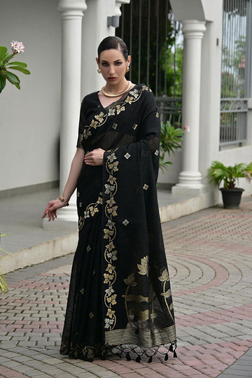 Classic Festive wear Saree UK | Traditional Floral Woven Saree RTI