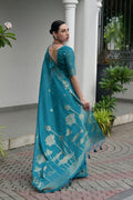 Classic Festive wear Saree UK | Traditional Floral Woven Saree RTI