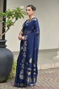 Classic Festive wear Saree UK | Traditional Floral Woven Saree RTI