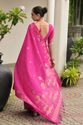 Classic Festive wear Saree UK | Traditional Floral Woven Saree RTI