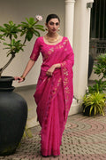 Classic Festive wear Saree UK | Traditional Floral Woven Saree RTI