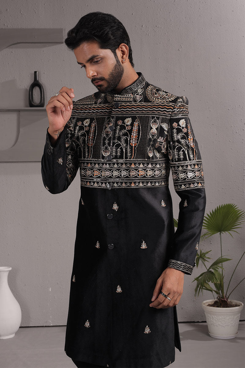 Designer Black Indo-Western Set Set | Ethnic Wear RTI