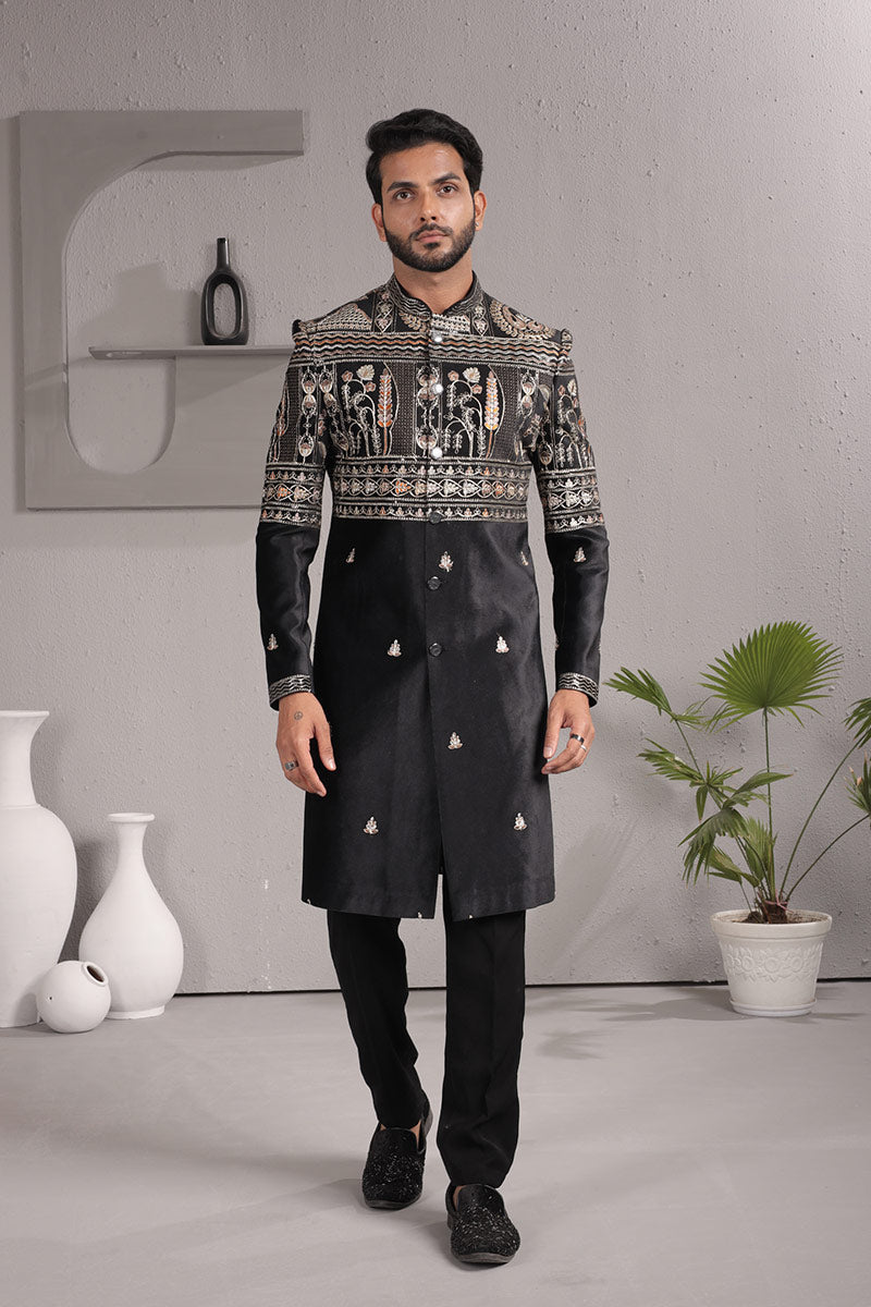 Designer Black Indo-Western Set Set | Ethnic Wear RTI