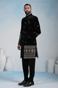 Luxury Black Embroidered Indo-Western Suit Set | Festive wear RTI