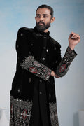 Luxury Black Embroidered Indo-Western Suit Set | Festive wear RTI