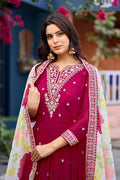Pink Ethnic Georgette Gown with Dupatta – Women’s Indian Outfit RTI