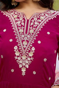 Pink Ethnic Georgette Gown with Dupatta – Women’s Indian Outfit RTI
