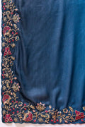 Premium Multi Color Festive Saree UK | Embroidered Floral Border & Elegant Pallu RTI
