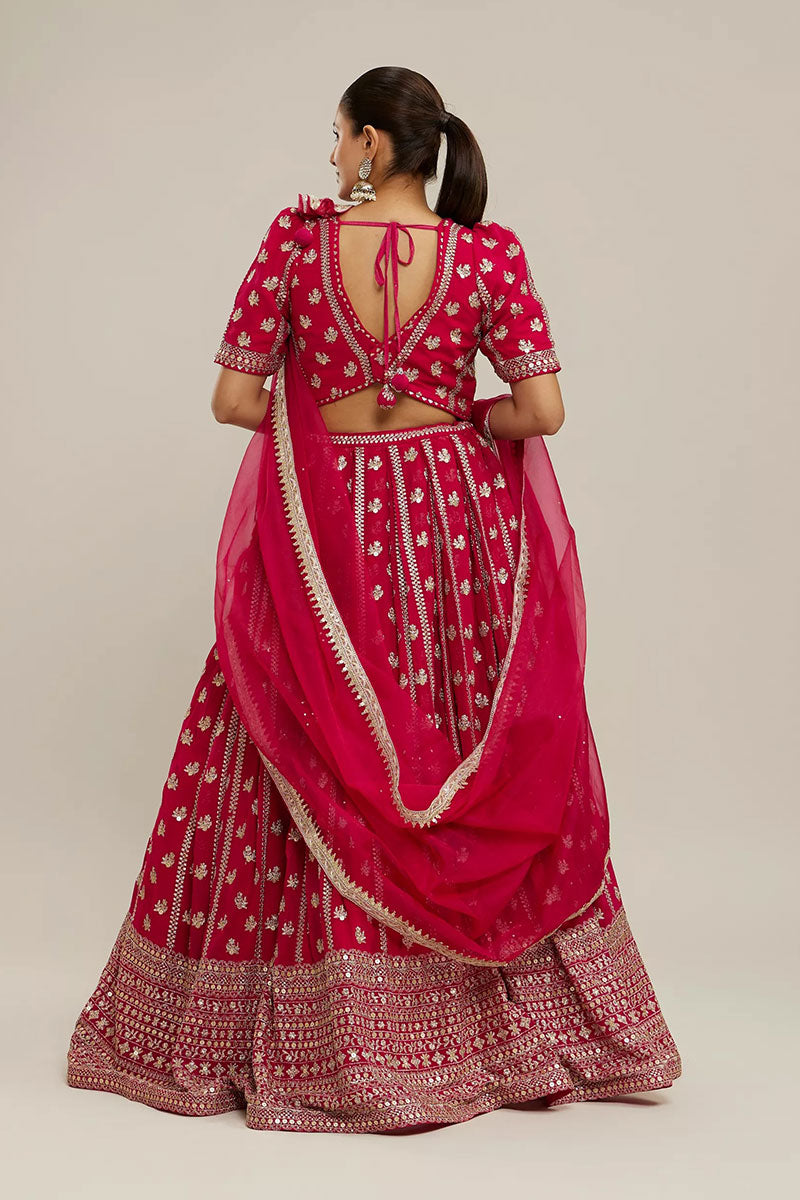 Pink Embroidered Lehenga Set UK | Traditional Festive Partywear RTI