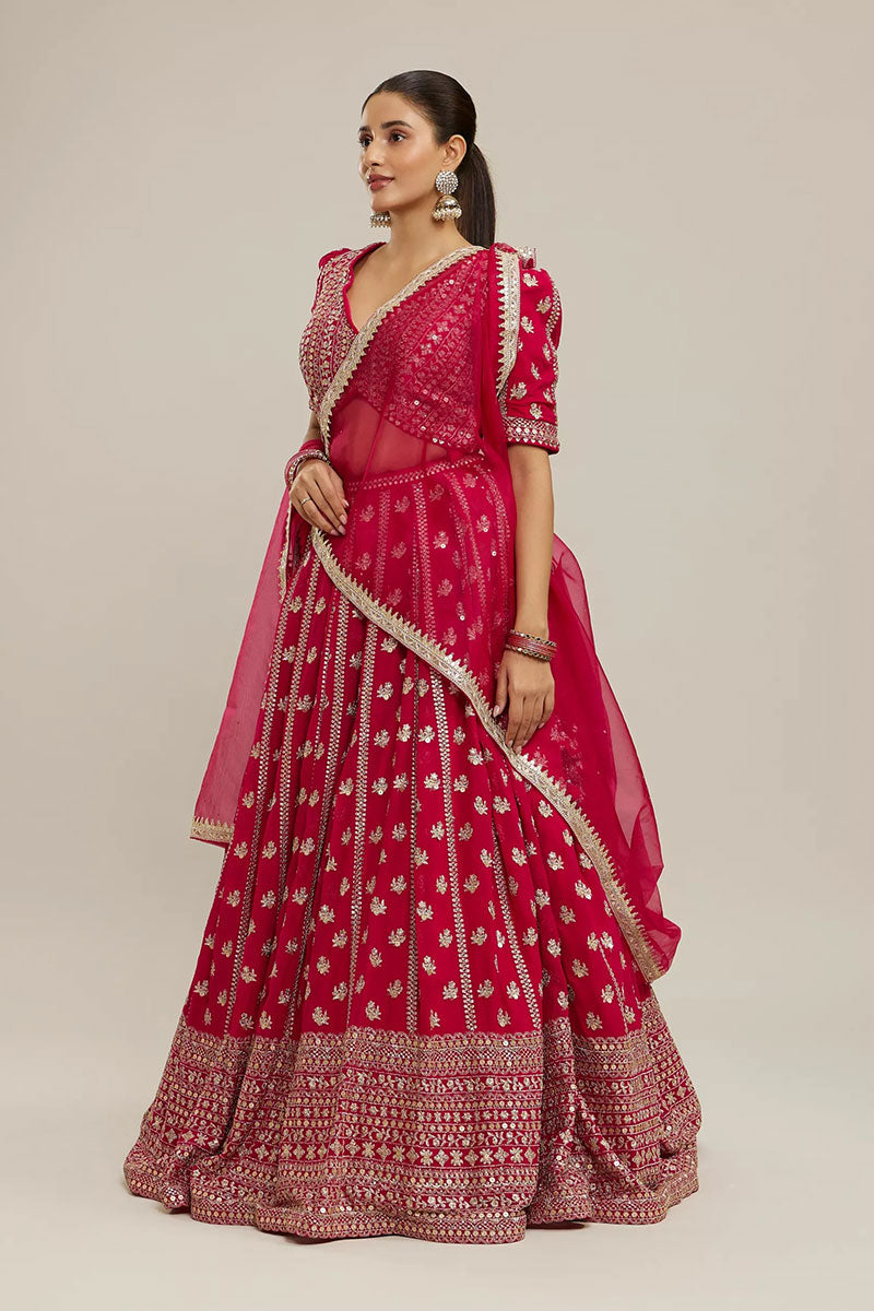 Pink Embroidered Lehenga Set UK | Traditional Festive Partywear RTI