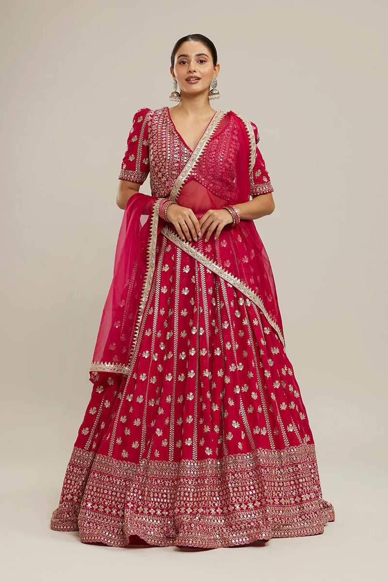 Pink Embroidered Lehenga Set UK | Traditional Festive Partywear RTI