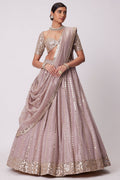 Ash Pink Ethnic Lehenga Set UK | Hand Embroidered Festive Outfit RTI