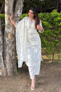 White  Silk Blend  Salwar set UK | Elegant Occasion Wear RTI