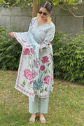 Sky Blue Churidar Set UK | Eid & Wedding Guest Outfit RTI