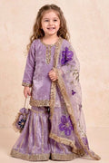 Lavender Girls Festive Sharara Set UK | Embroidered Floral Dupatta RTI
