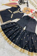 Navy Blue Girls Festive Sharara Set UK | Perfect for weddings & Eid Affordable RTI