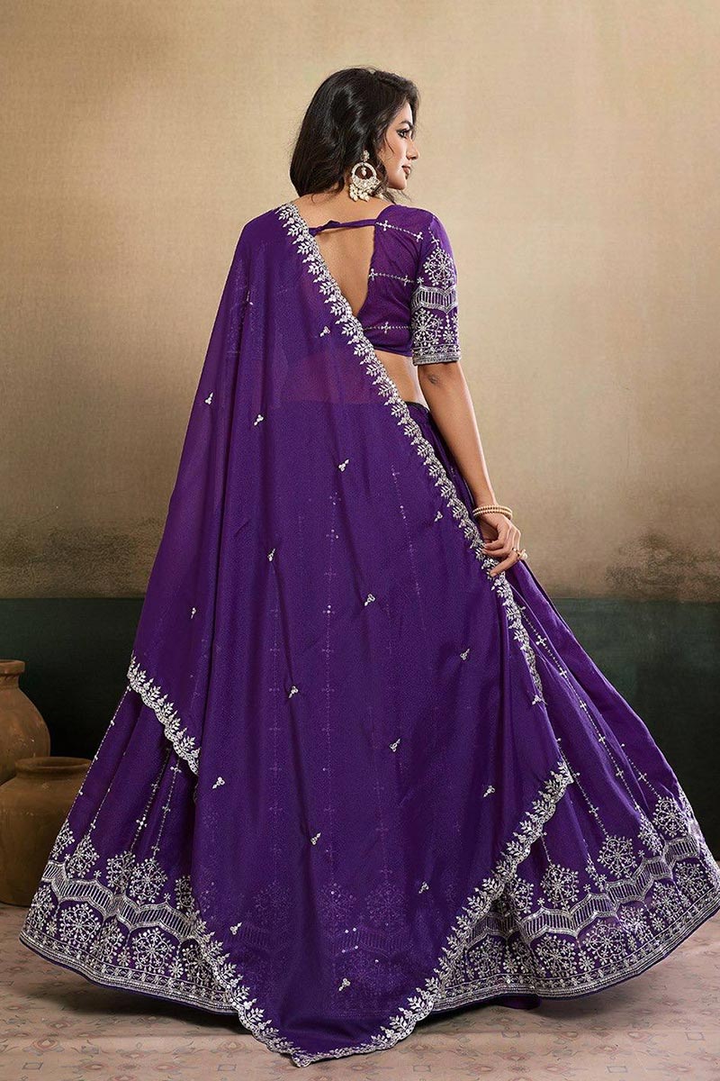 Purple Lehenga Choli UK | Heavy Embroidery & Designer Suit RTI