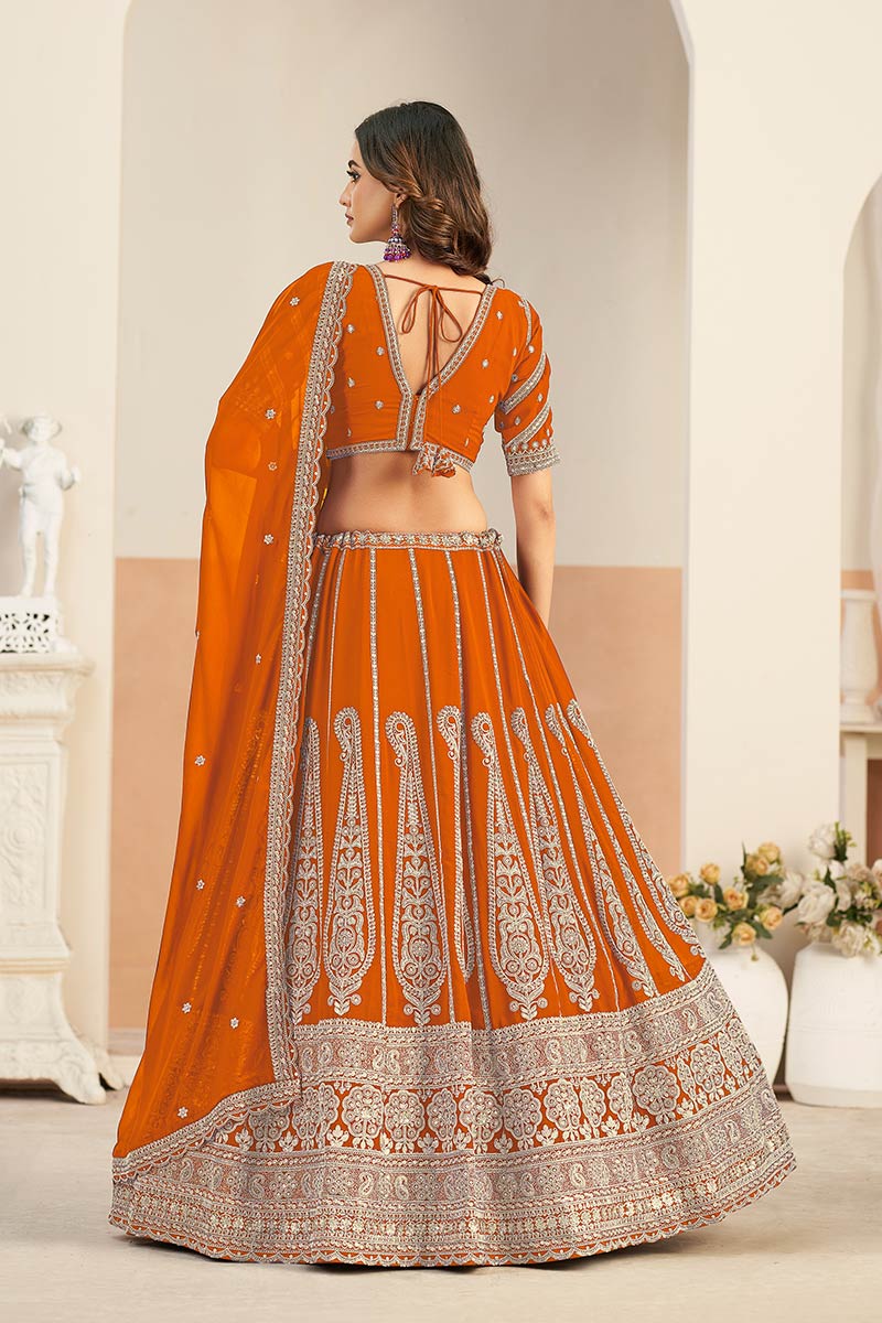 Premium Designer Lehenga UK | Heavy Embroidered Border RTI