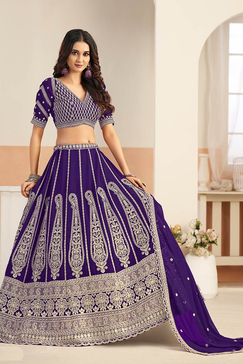 Premium Designer Lehenga UK | Heavy Embroidered Border RTI