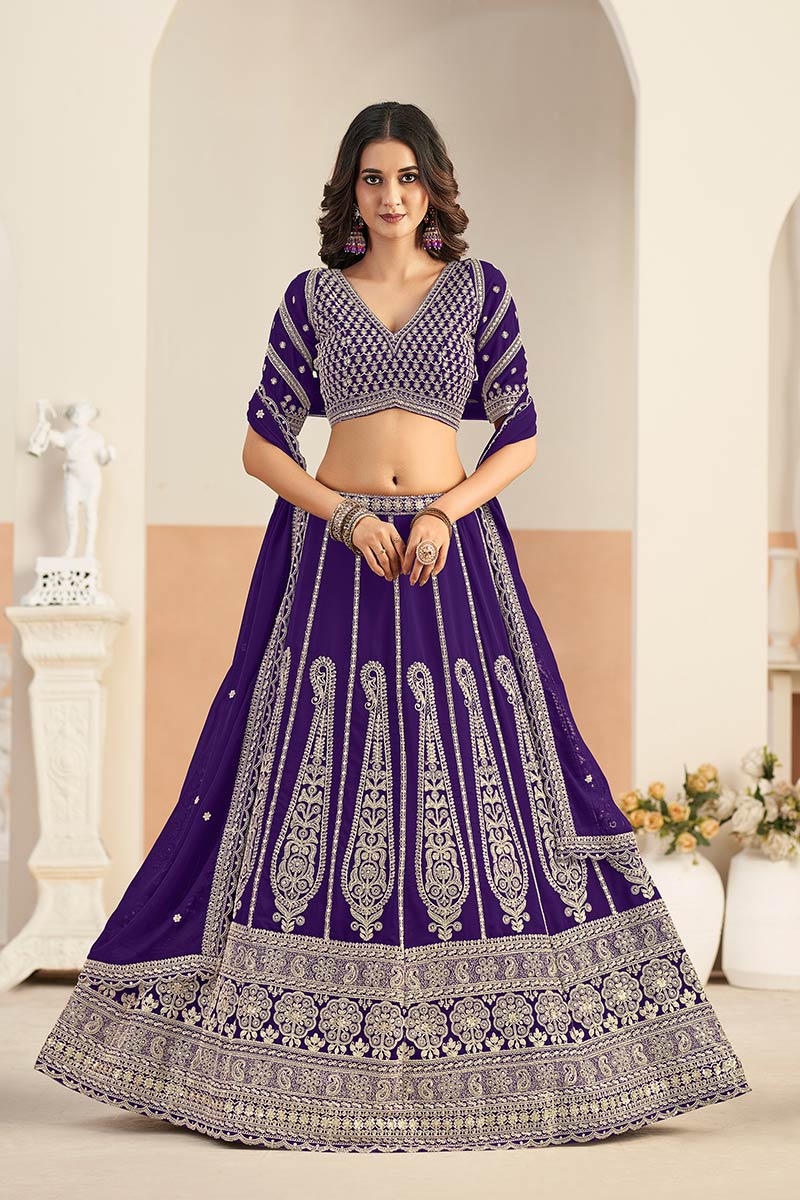 Premium Designer Lehenga UK | Heavy Embroidered Border RTI