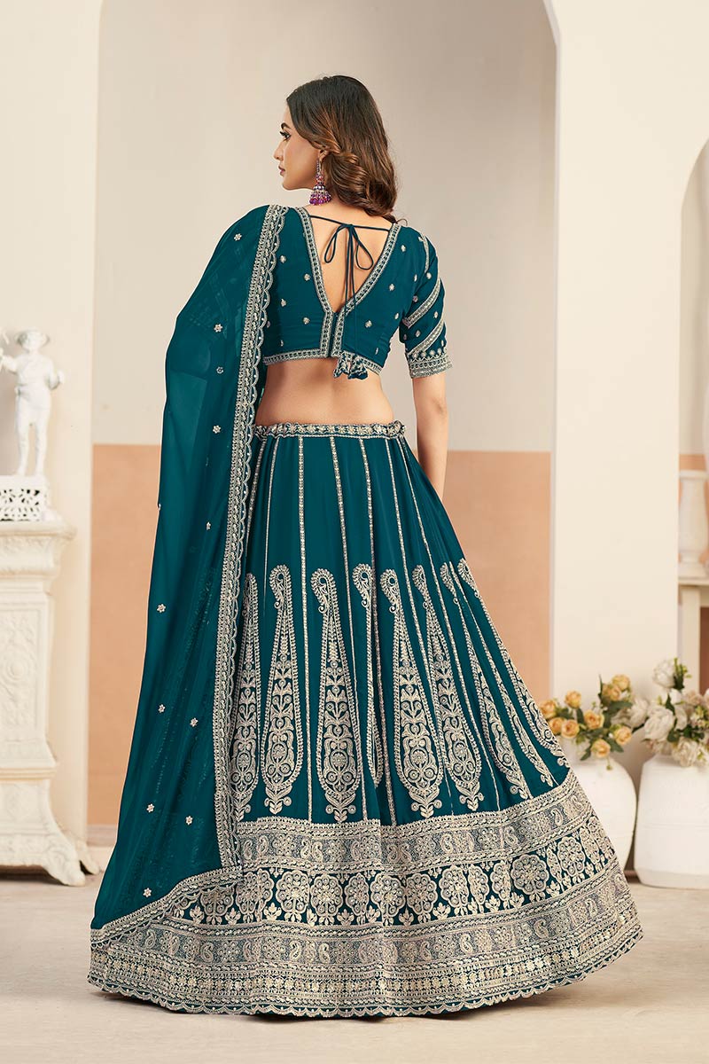 Premium Designer Lehenga UK | Heavy Embroidered Border RTI