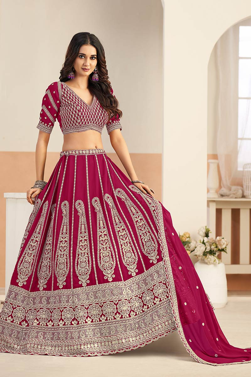 Premium Designer Lehenga UK | Heavy Embroidered Border RTI