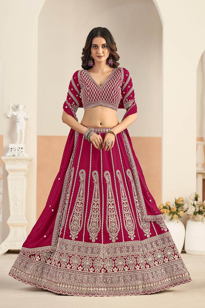Premium Designer Lehenga UK | Heavy Embroidered Border RTI