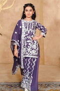 Purple Embroidered Girls Sharara Suit UK | Festive Ethnic Set RTI