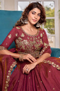 Pink Partywear Lehenga with Gold Threadwork| Designer Lehenga Choli UK RTI