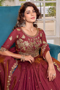 Pink Partywear Lehenga with Gold Threadwork| Designer Lehenga Choli UK RTI