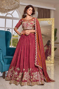Pink Partywear Lehenga with Gold Threadwork| Designer Lehenga Choli UK RTI