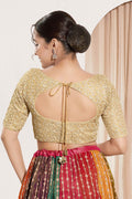 Premium Golden Designer Readymade Blouse UK | Elegant Sequins RTI