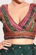 Magenta Readymade Blouse UK | Chic V-Neck & Contemporary Festive Style RTI