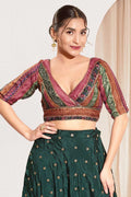 Magenta Readymade Blouse UK | Chic V-Neck & Contemporary Festive Style RTI