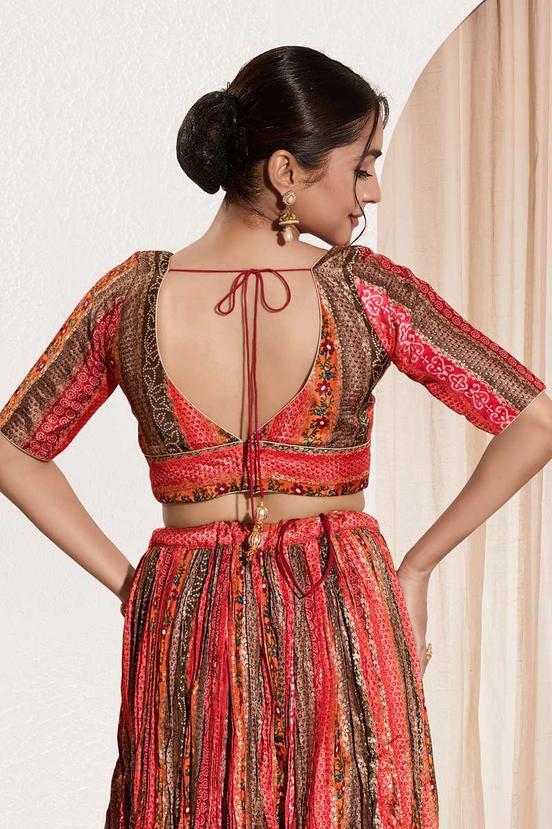 Multi color Ethnic Blouse UK | Stylish Party Wear with Modern Fit RTI